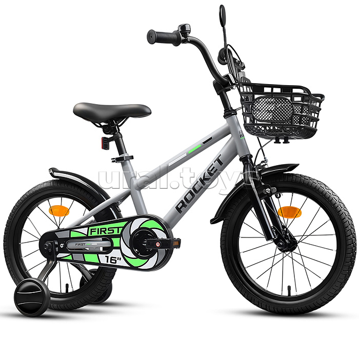 Велосипед 16" Rocket First, цвет серый