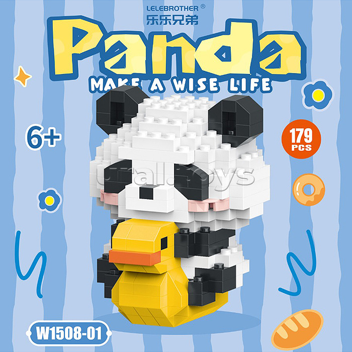 Конструктор "Панда на кресле-качалке" (179 дет.) в коробке