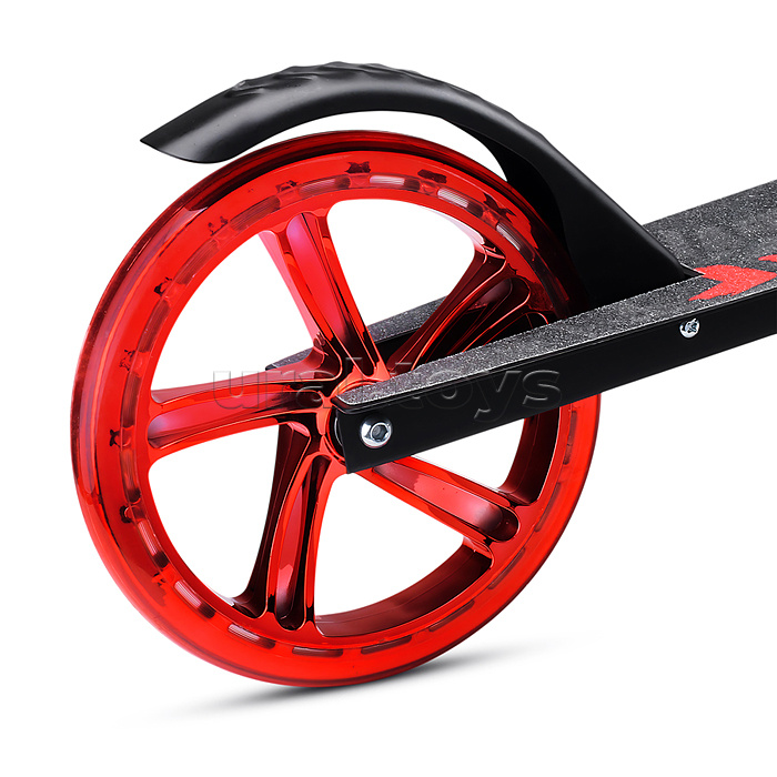 Самокат 2-х кол., красный, d 200 мм., PU, в коробке