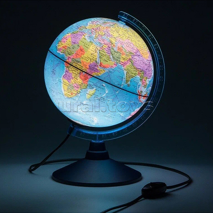 Интерактивный глобус Земли политический 210мм с подсветкой