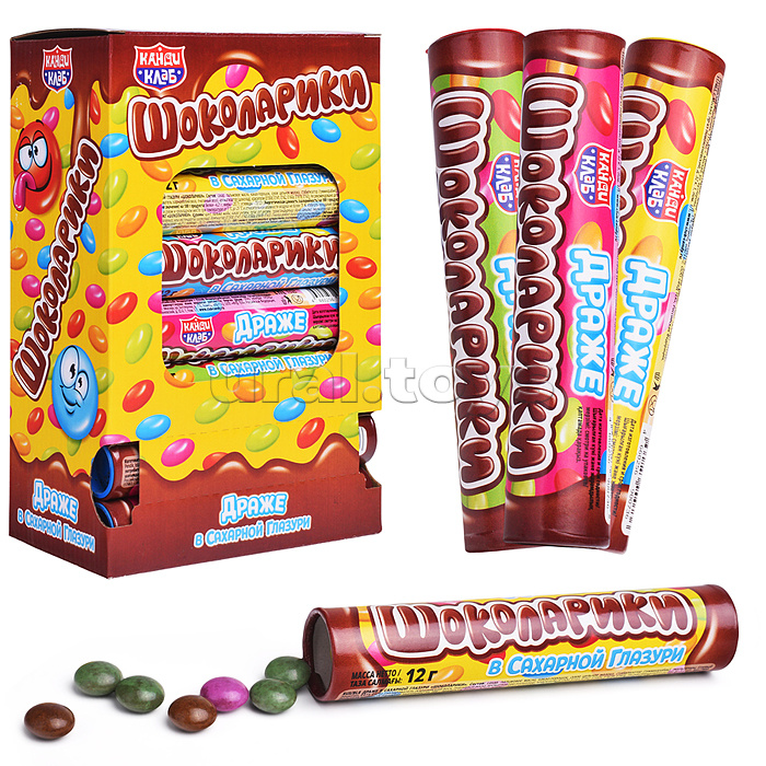 Драже в сахарной глазури "Шоколарики" 12г*24шт