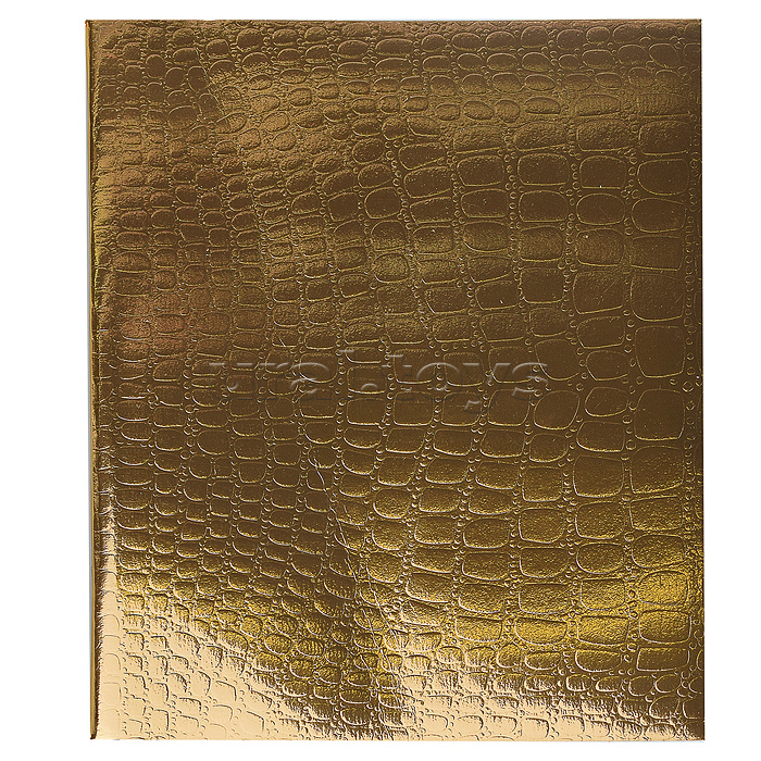 Тетрадь 96л клетка А5ф METALLIC тиснение CROCO Золото на скобе