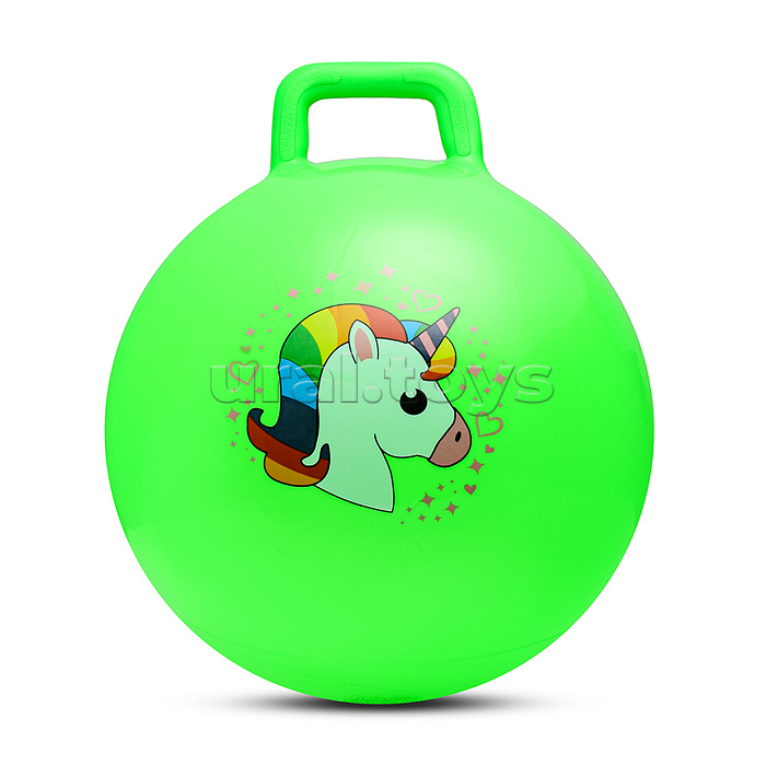 Мяч с ручкой 45см "Единорог" (цвет в ассортименте)
