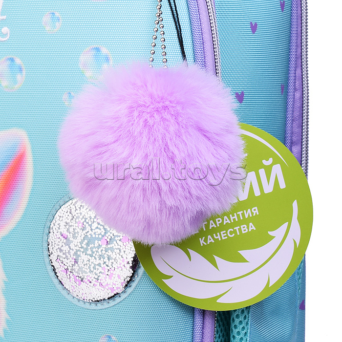 Рюкзак "Junior. Little Rabbit" школьный жесткий 35x27x13 см (14 л) вес 800 г, плотный износостойкий полиэстер с водоотталкивающей пропиткой, 2 просторных отделения на молнии (одно отделение с разделителями для учебников и органайзером, другое отделение дл