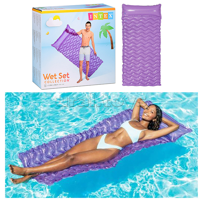 Матрас для плавания «Волна», 229 х 86 см, цвета МИКС, 58807EU INTEX