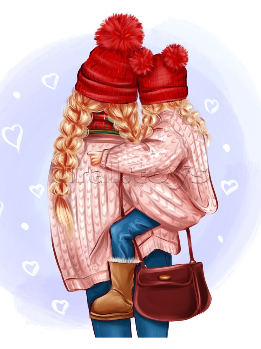 Алмазная мозаика 17х22 "Мама с дочкой" с подр., с полн. заполн. (19цв) (блест.) Алмазная мозаика 17х22 "Мама с дочкой" с подр., с полн. заполн. (19цв) (блест.)