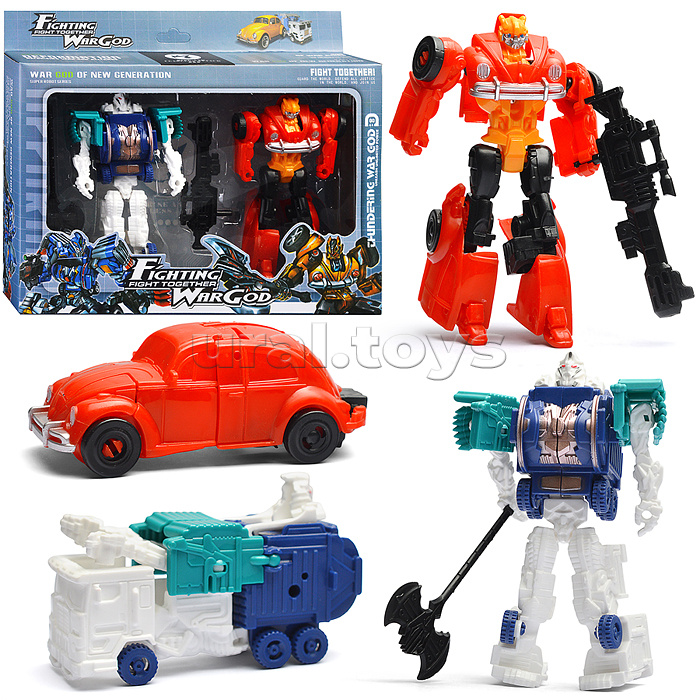 Набор роботов "Война героев" трансформирущихся, в коробке