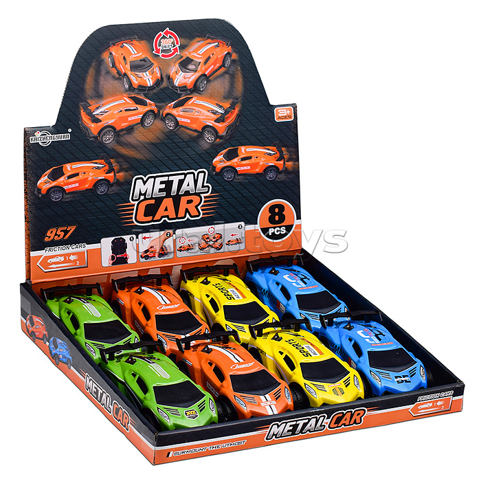 Набор машин "Инерциальный дрейф" металл, в коробке