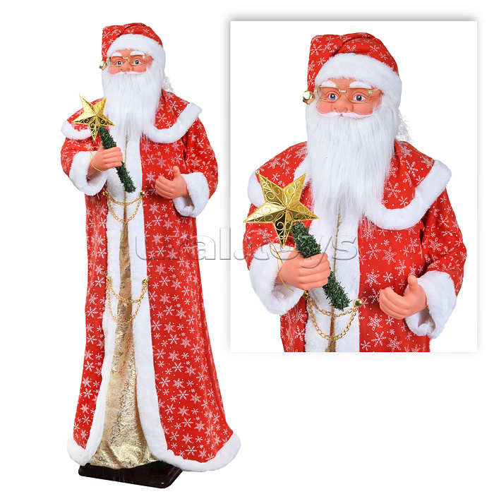 Дед Мороз 219-06880 ( музыкальный) на батарейках, 1,6м.