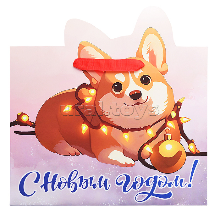 Пакет подарочный новогодний "Без границ" 26х13х32 см, Золотая сказка, ламинация, Пакет подарочный новогодний "Без границ" 26х13х32 см, Золотая сказка, ламинация,