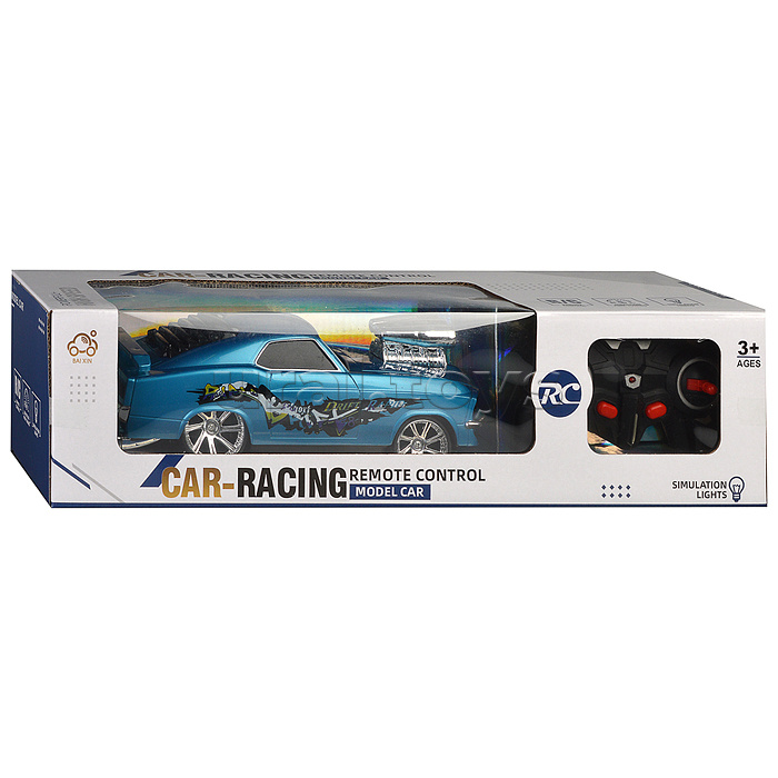Машина "Car-racing" р/у, 27 MHz, (цвет небесно-голубой) в коробке Машина "Car-racing" р/у, 27 MHz, (цвет небесно-голубой) в коробке