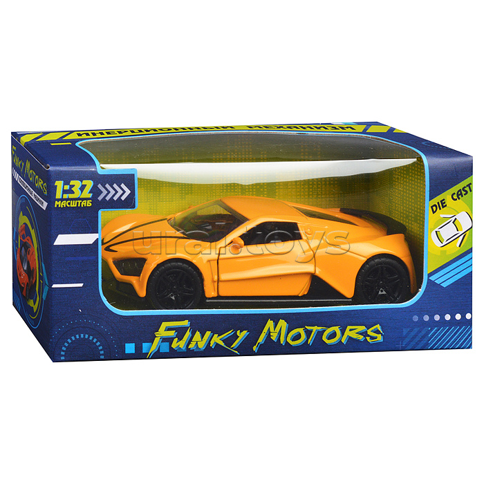 Жёлтая инерционная спортивная машинка с принтом на капоте, die-cast, 1:32, открывающиеся двери Жёлтая инерционная спортивная машинка с принтом на капоте, die-cast, 1:32, открывающиеся двери