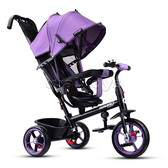 Велосипед трехколесный Rocket 136-LI, колеса EVA 10"/8", цвет сиреневый