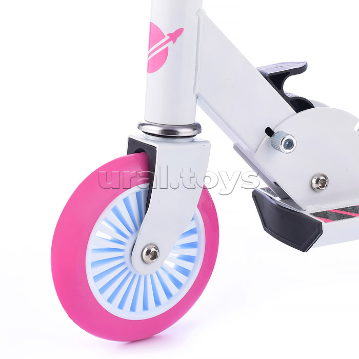Самокат 2-х колесный ROCKET,колеса PU/ 125 мм,ABEC 7, розовый