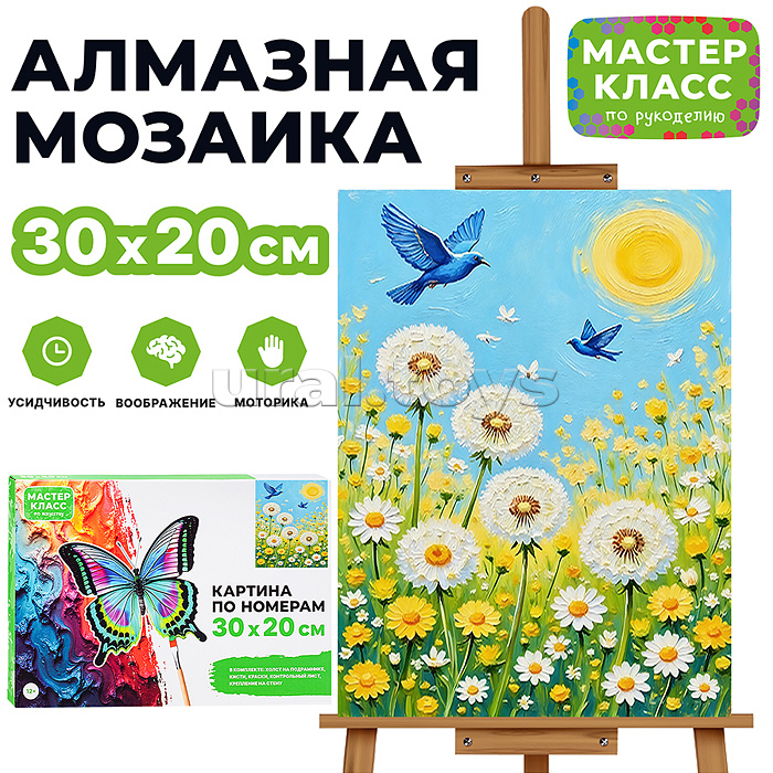 Картина по номерам "Одуванчики" 30х20 см.