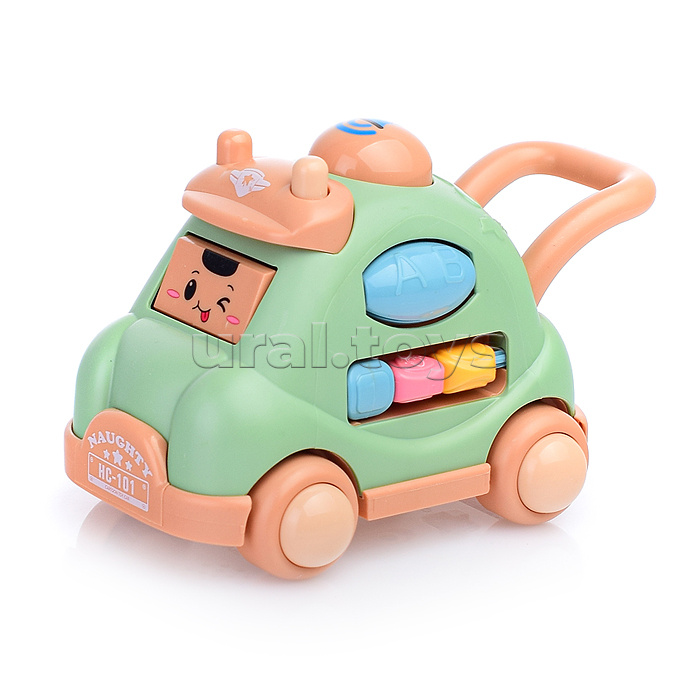 Машинка-бизиборд "Распознавание цветов и форм" в коробке