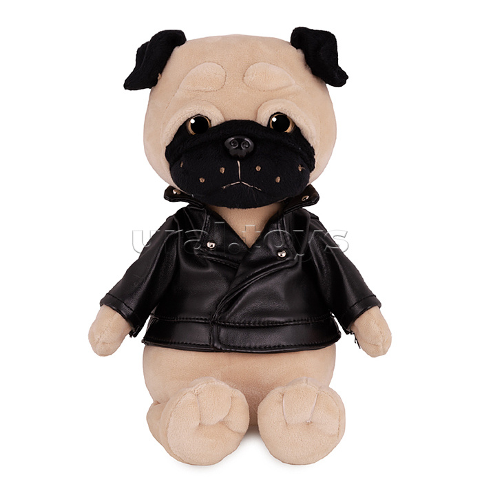 Мопс Мопси в Кожаной куртке, 20 см, в коробке
