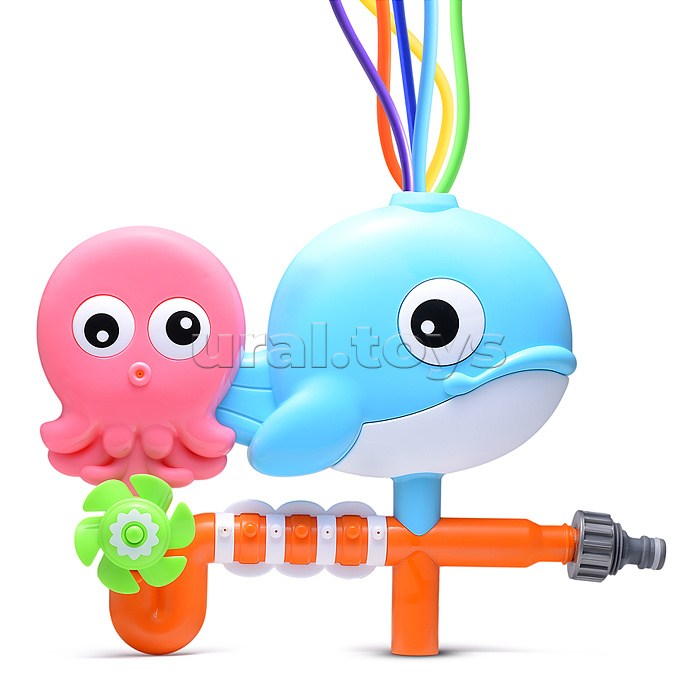 Игрушка - брызгалка "Морские друзья", для подключения к водному шлангу, в коробке