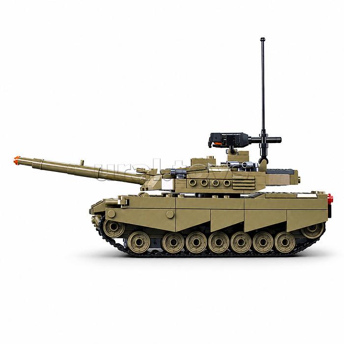 Конструктор "Танк-M1XS Абрамс с фигурками людей" (322 дет.) в коробке