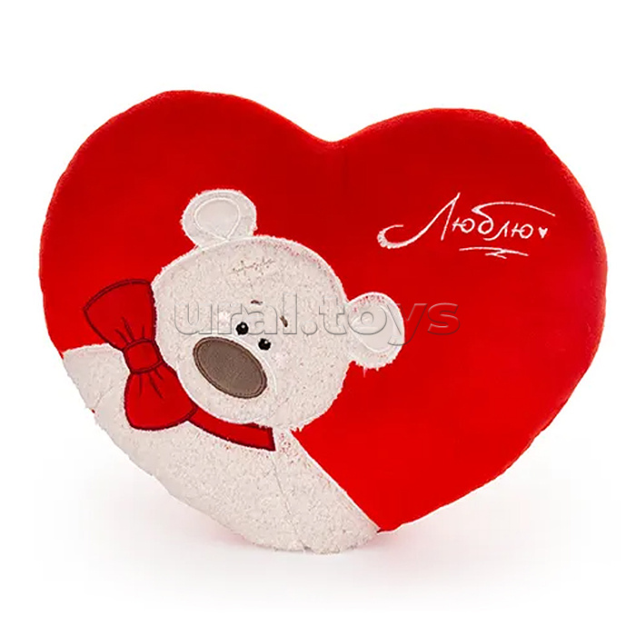 Подушка Сердце алая (портрет) 30х23см