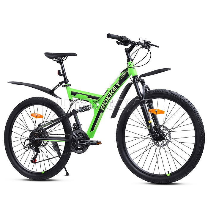 Велосипед 26" Rocket Azkar Pro, цвет зеленый, размер 18"