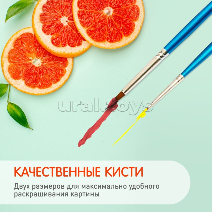 Картина по номерам 15х20 "Цветущие поля в горах" с поталью (12 цветов)