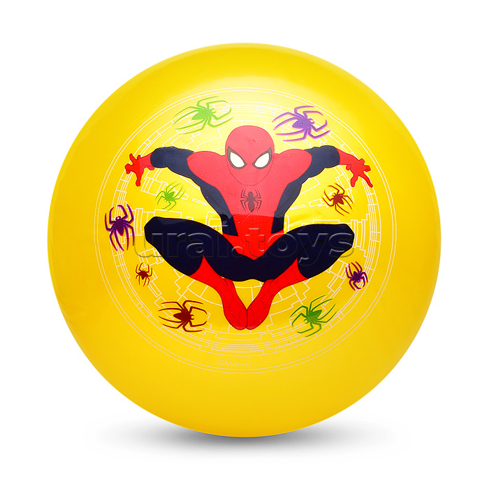 Мяч пвх 23 см "Человек-паук" с наклейкой, в сетке