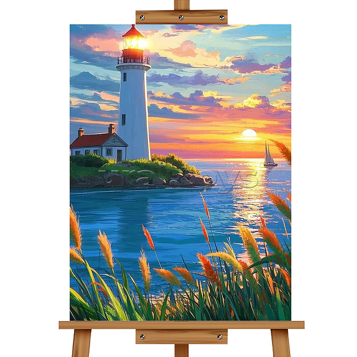 Набор для рисования "Картина по номерам 40*50 см. Маяк"