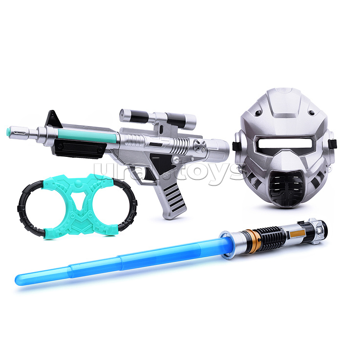 Набор оружия "Звездный  путь" (свет, звук) на батарейках, в коробке