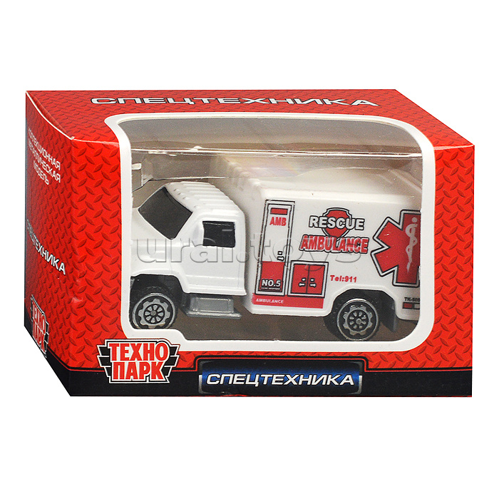 Машина металл Спецтехника 7,5 см, в ассорт, дисп., в коробке