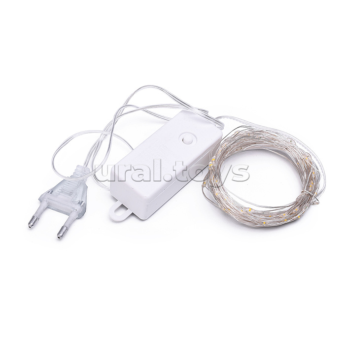 Электрогирлянда 20м, 200 ламп, теплый