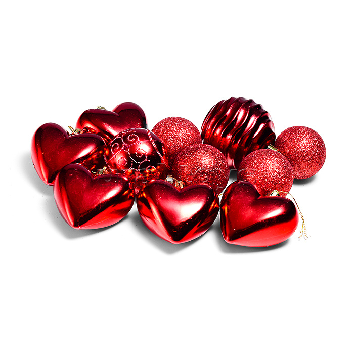 Набор новогодних украшений (12шт.) в пакете