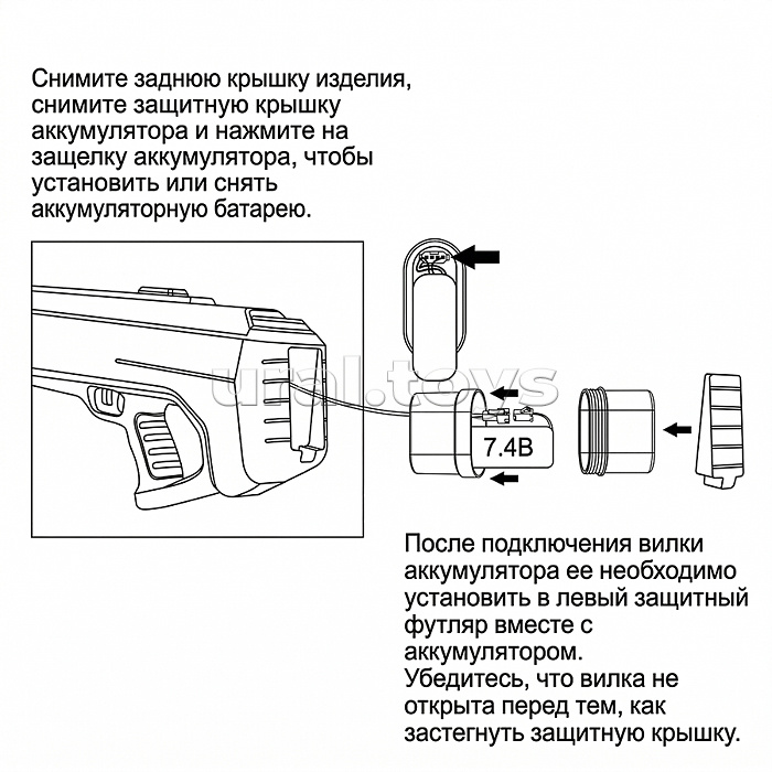 Водное оружие "Слеза титана" в коробке