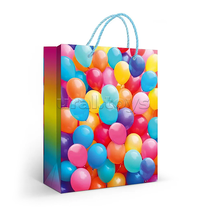 Пакет подарочный (M) "Воздушные шарики"