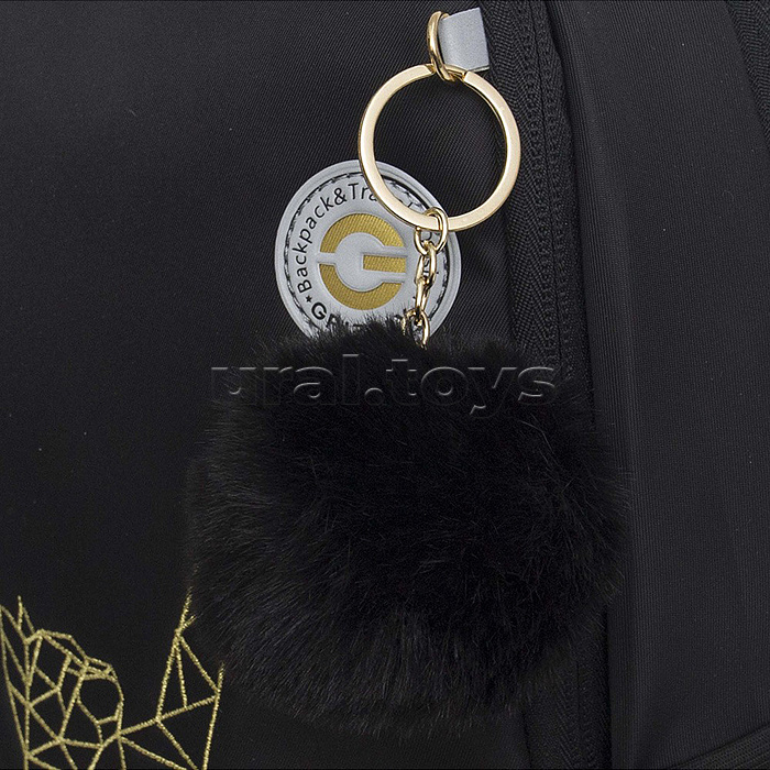 Рюкзак школьный (/1 чёрный - золото)