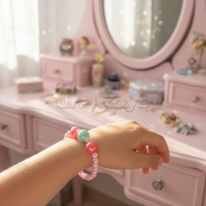 Набор украшений "Единорог" (браслет, кольцо и клипсы) в пакете