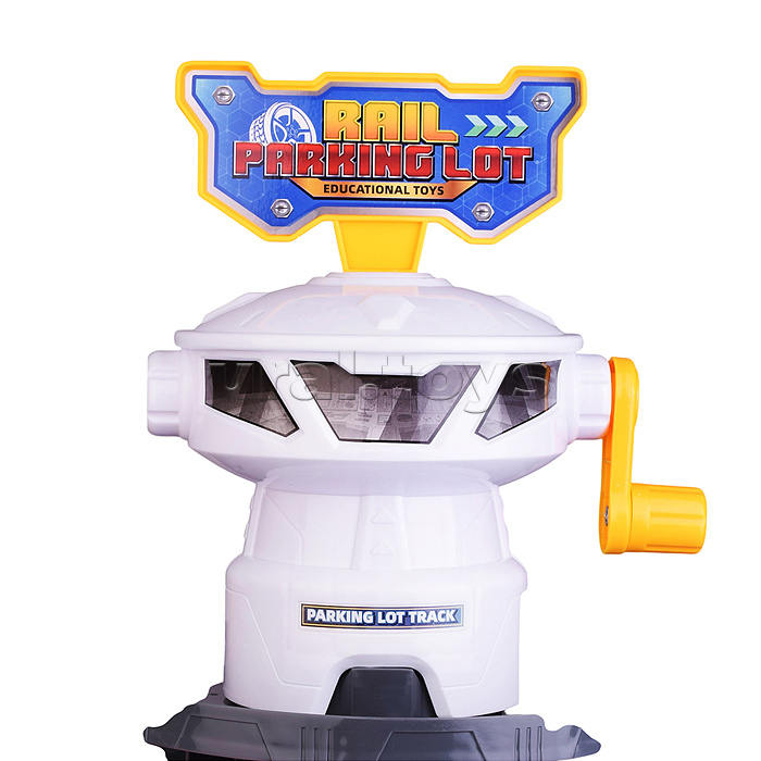 Парковка "Мега-паркинг" 6 металлических машин в наборе, (свет, звук) в коробке