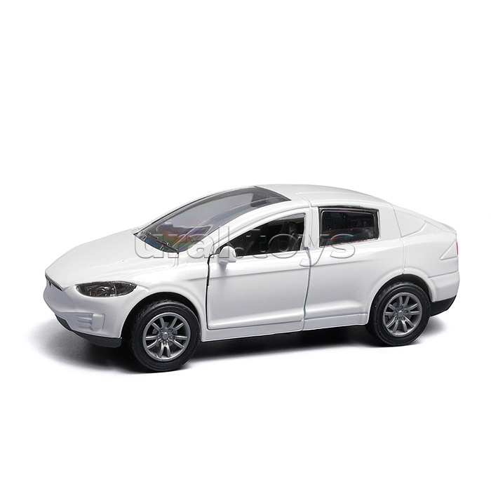 Белая инерционная машинка вид В die-cast , 1:32