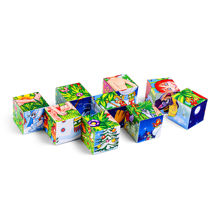 Кубики в картинках 27 Персонажи сказок (из 9-ти штук)