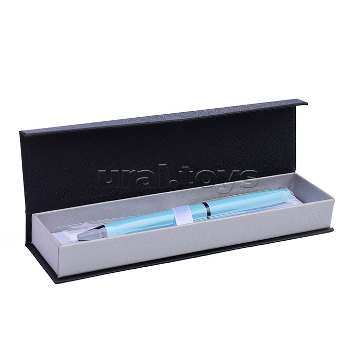 Ручка шариковая с поворотным механизмом TRI BL, синяя, пулевидный пиш.узел 0,7 мм, корпус металлический, сменный стержень 99 мм типа Parker,  подарочная упаковка
