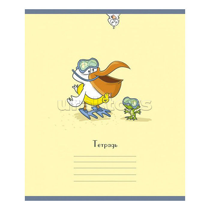 Тетрадь 12л. клетка А5 скрепка S "Пеликаны" УФ выборочный Брайль 5%