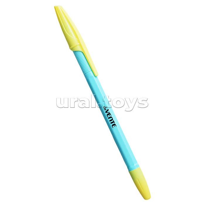 Ручка шариковая "Pastel" d=0,7 мм, шестигранный корпус с рифлёной грип-зоной, цвета корпуса - ассорти в пастельный тонах, сменный стержень, индивидуальная маркировка, в картонной коробке, синяя
