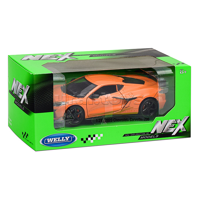 Машинка 1:24 Chevrolet Corvette Z06, оранжевый Машинка 1:24 Chevrolet Corvette Z06, оранжевый
