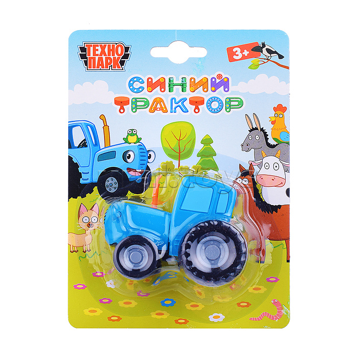 Машина металл "Синий трактор" длина 7,5 см, синий