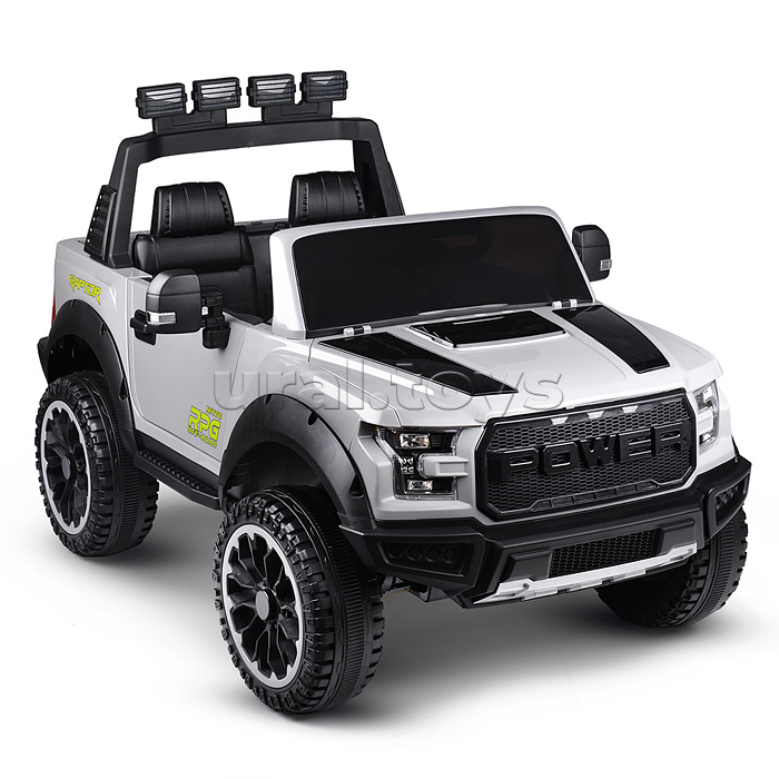 Электромобиль "Мощность скорости" на аккумуляторе, с р/у управлением, в коробке (серый)