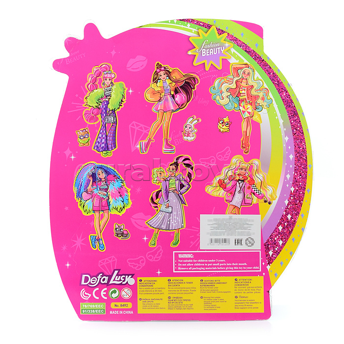 Кукла "Королева красоты" на листе