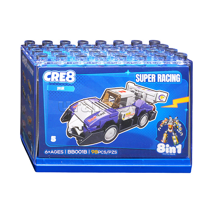 Конструктор "Робот-суперкары" 8 в 1 в коробке