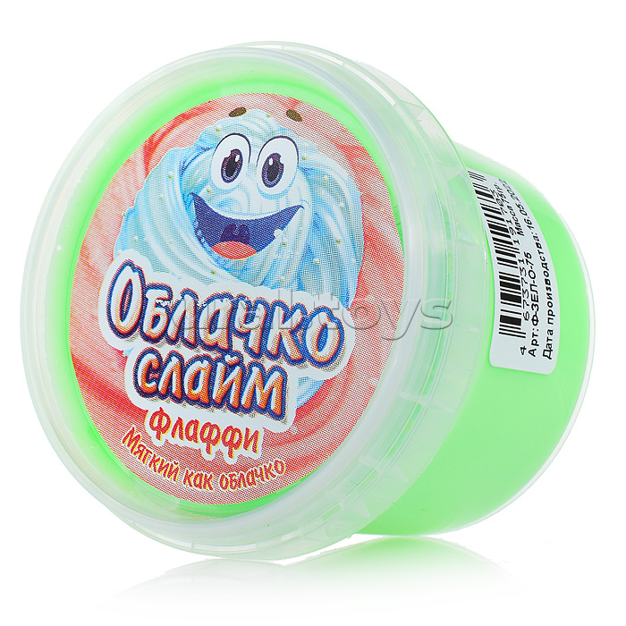 Слайм Облачко, зеленый 100 мл. Слайм Облачко, зеленый 100 мл.