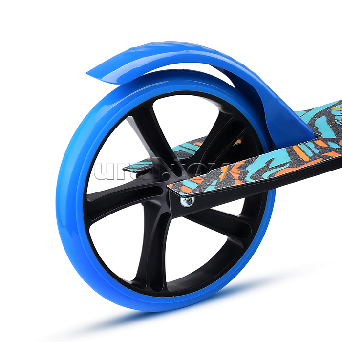 Самокат 2-х кол., синий, d 200 мм., PU, в коробке