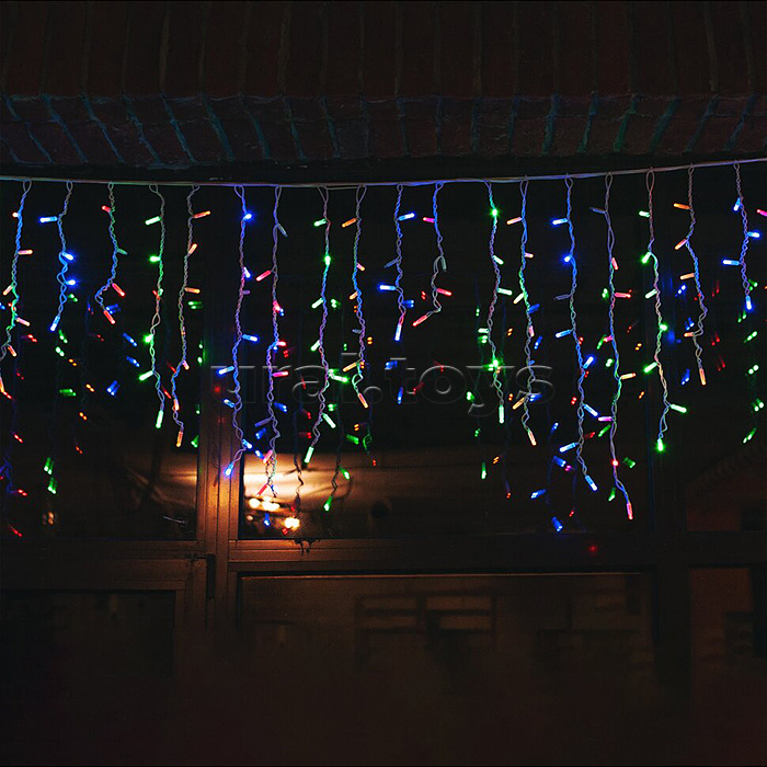 Электрогирлянда светодиодная Бахрома, 3*0,7м, 96 ламп, цветная